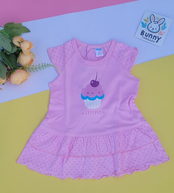 Tango Pink cotton frock for baby girl