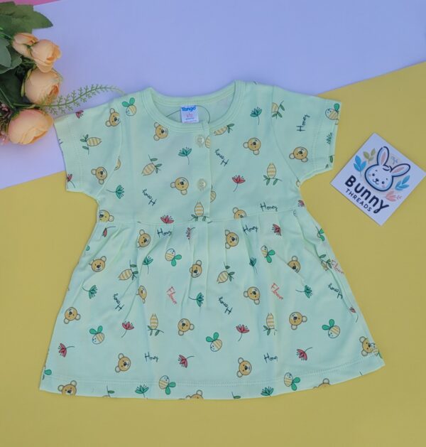 Tango Green Knitted Cotton Frock