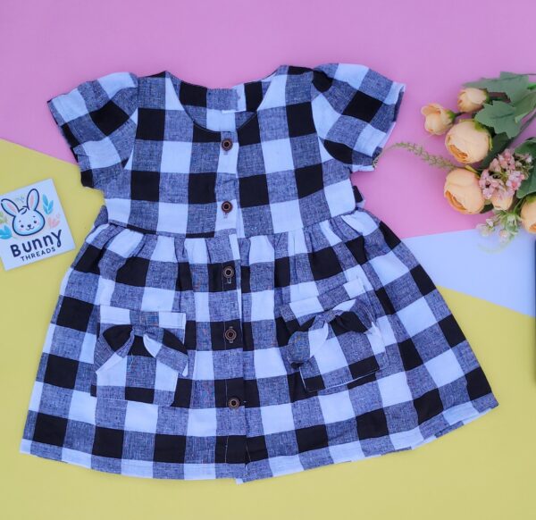 Black cotton frock for baby girl