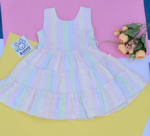 Multi colour baby frock