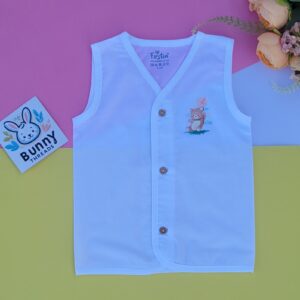 Wooden button sleeveless jablas for babies